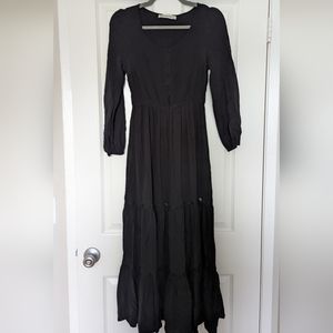 Rustty Dustty small bohemian style black maxi dress